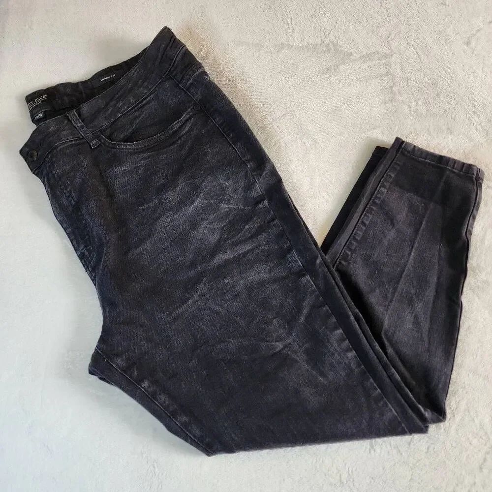 Judy Blue Skinny Fit Black Denim Jeans Size 22W - Picture 1 of 9